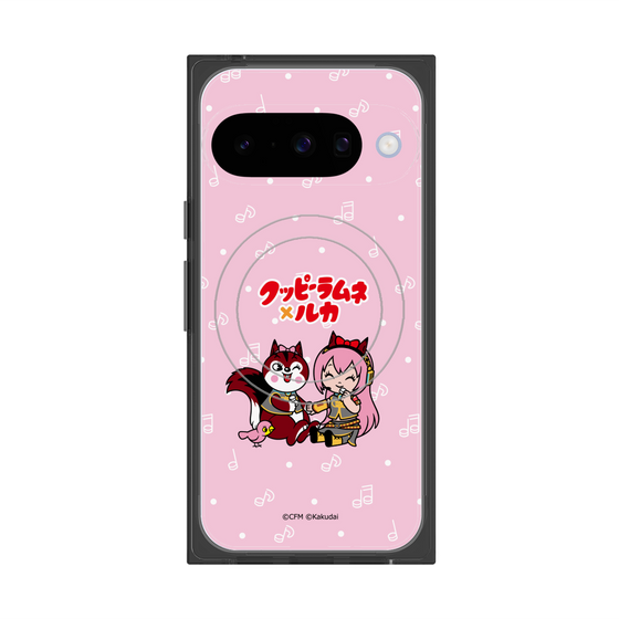 プレミアムスクエアケース with Pixelsnap［ 初音ミク×クッピーラムネ - 巡音ルカ×ラム - デフォルメイラスト ］