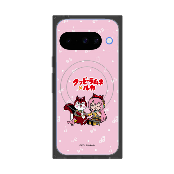 プレミアムスクエアケース with Pixelsnap［ 初音ミク×クッピーラムネ - 巡音ルカ×ラム - デフォルメイラスト ］