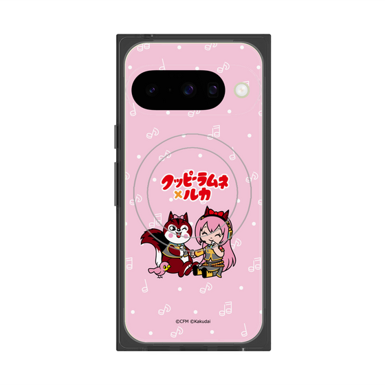 プレミアムスクエアケース with Pixelsnap［ 初音ミク×クッピーラムネ - 巡音ルカ×ラム - デフォルメイラスト ］