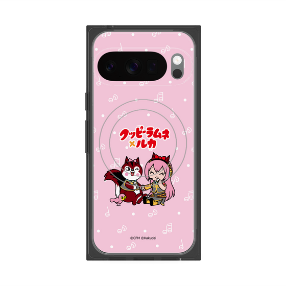 プレミアムスクエアケース with Pixelsnap［ 初音ミク×クッピーラムネ - 巡音ルカ×ラム - デフォルメイラスト ］