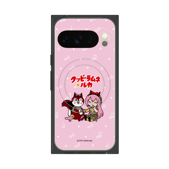 プレミアムスクエアケース with Pixelsnap［ 初音ミク×クッピーラムネ - 巡音ルカ×ラム - デフォルメイラスト ］