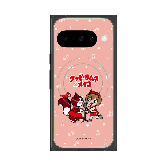 プレミアムスクエアケース with Pixelsnap［ 初音ミク×クッピーラムネ - MEIKO×ラム - デフォルメイラスト ］