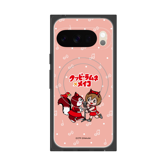 プレミアムスクエアケース with Pixelsnap［ 初音ミク×クッピーラムネ - MEIKO×ラム - デフォルメイラスト ］
