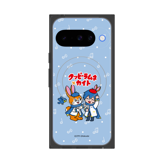 プレミアムスクエアケース with Pixelsnap［ 初音ミク×クッピーラムネ - KAITO×クッピー - デフォルメイラスト ］
