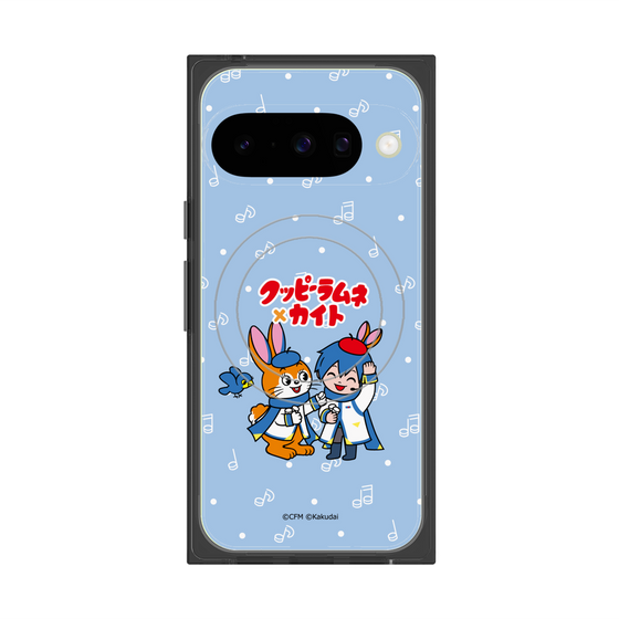 プレミアムスクエアケース with Pixelsnap［ 初音ミク×クッピーラムネ - KAITO×クッピー - デフォルメイラスト ］