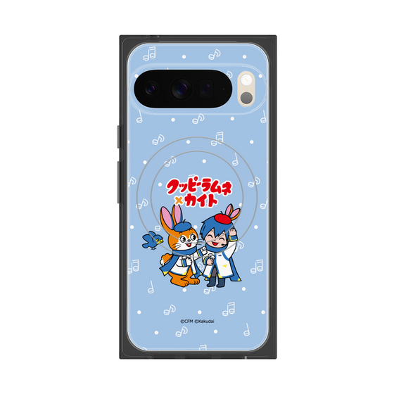 プレミアムスクエアケース with Pixelsnap［ 初音ミク×クッピーラムネ - KAITO×クッピー - デフォルメイラスト ］
