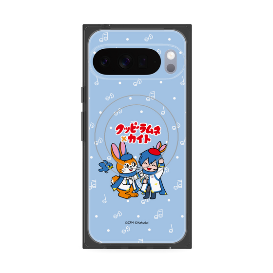 プレミアムスクエアケース with Pixelsnap［ 初音ミク×クッピーラムネ - KAITO×クッピー - デフォルメイラスト ］