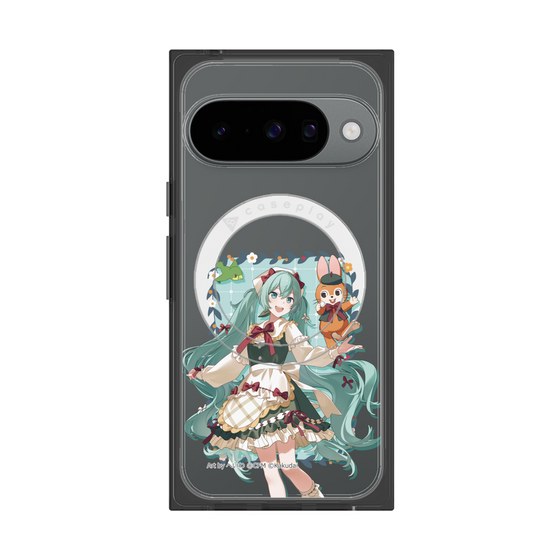プレミアムスクエアケース with Pixelsnap［ 初音ミク×クッピーラムネ - 初音ミク×クッピー - 等身イラスト1 ］