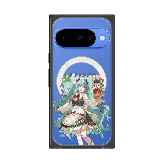 プレミアムスクエアケース with Pixelsnap［ 初音ミク×クッピーラムネ - 初音ミク×クッピー - 等身イラスト1 ］