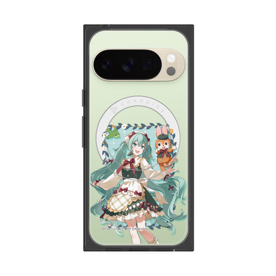 プレミアムスクエアケース with Pixelsnap［ 初音ミク×クッピーラムネ - 初音ミク×クッピー - 等身イラスト1 ］