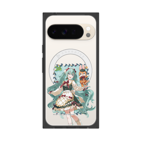 プレミアムスクエアケース with Pixelsnap［ 初音ミク×クッピーラムネ - 初音ミク×クッピー - 等身イラスト1 ］