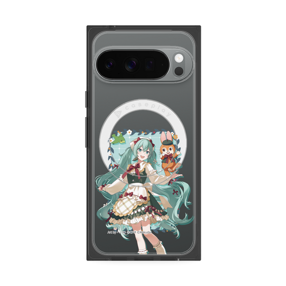プレミアムスクエアケース with Pixelsnap［ 初音ミク×クッピーラムネ - 初音ミク×クッピー - 等身イラスト1 ］