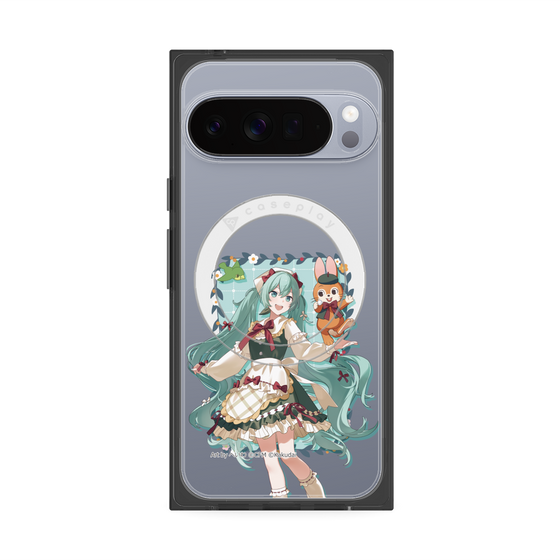 プレミアムスクエアケース with Pixelsnap［ 初音ミク×クッピーラムネ - 初音ミク×クッピー - 等身イラスト1 ］
