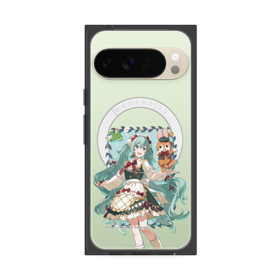 プレミアムスクエアケース with Pixelsnap［ 初音ミク×クッピーラムネ - 初音ミク×クッピー - 等身イラスト1 ］
