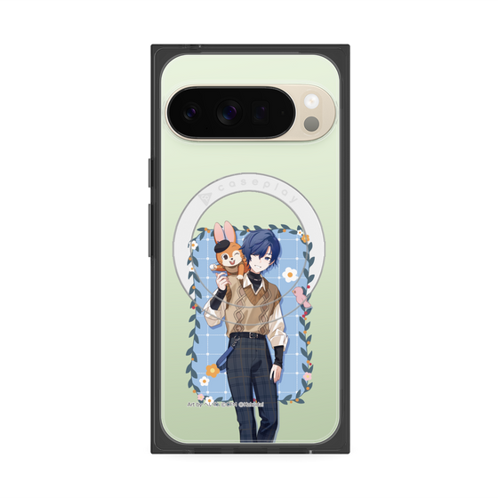 プレミアムスクエアケース with Pixelsnap［ 初音ミク×クッピーラムネ - KAITO×クッピー - 等身イラスト1 ］