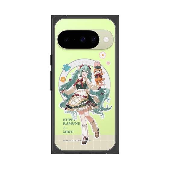 プレミアムスクエアケース with Pixelsnap［ 初音ミク×クッピーラムネ - 初音ミク×クッピー - 等身イラスト2 ］