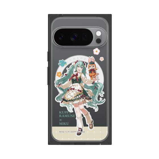 プレミアムスクエアケース with Pixelsnap［ 初音ミク×クッピーラムネ - 初音ミク×クッピー - 等身イラスト2 ］