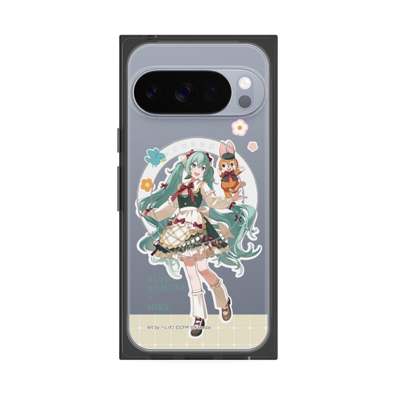 プレミアムスクエアケース with Pixelsnap［ 初音ミク×クッピーラムネ - 初音ミク×クッピー - 等身イラスト2 ］