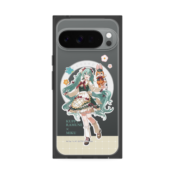 プレミアムスクエアケース with Pixelsnap［ 初音ミク×クッピーラムネ - 初音ミク×クッピー - 等身イラスト2 ］