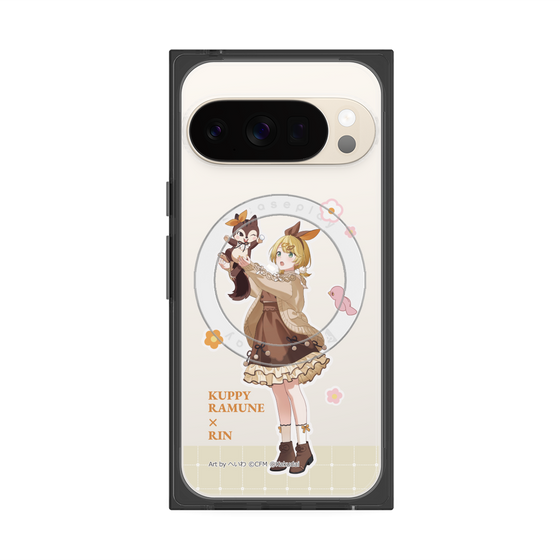 プレミアムスクエアケース with Pixelsnap［ 初音ミク×クッピーラムネ - 鏡音リン×ラム - 等身イラスト2 ］