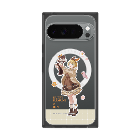 プレミアムスクエアケース with Pixelsnap［ 初音ミク×クッピーラムネ - 鏡音リン×ラム - 等身イラスト2 ］