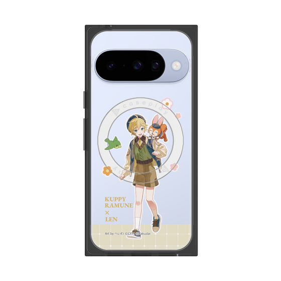 プレミアムスクエアケース with Pixelsnap［ 初音ミク×クッピーラムネ - 鏡音レン×クッピー - 等身イラスト2 ］