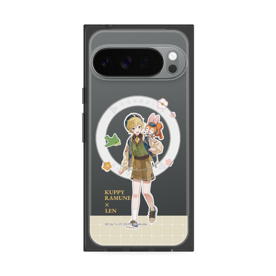 プレミアムスクエアケース with Pixelsnap［ 初音ミク×クッピーラムネ - 鏡音レン×クッピー - 等身イラスト2 ］