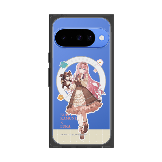プレミアムスクエアケース with Pixelsnap［ 初音ミク×クッピーラムネ - 巡音ルカ×ラム - 等身イラスト2 ］