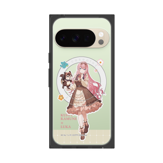プレミアムスクエアケース with Pixelsnap［ 初音ミク×クッピーラムネ - 巡音ルカ×ラム - 等身イラスト2 ］
