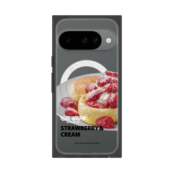 プレミアムスクエアケース with Pixelsnap［ ヴィレッジヴァンガードダイナー - ストロベリー＆クリームパンケーキ ］