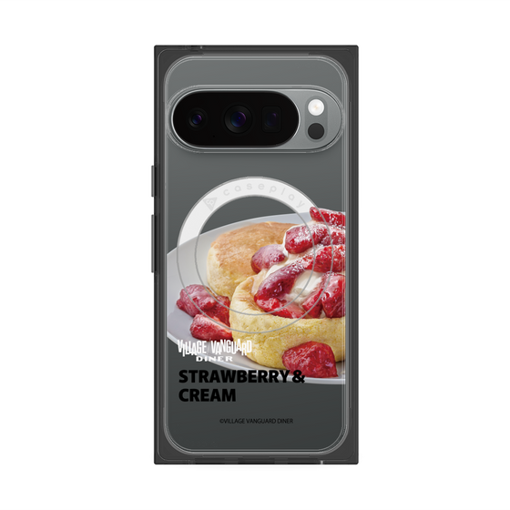 プレミアムスクエアケース with Pixelsnap［ ヴィレッジヴァンガードダイナー - ストロベリー＆クリームパンケーキ ］