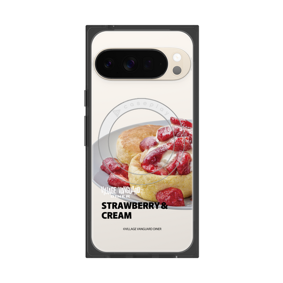 プレミアムスクエアケース with Pixelsnap［ ヴィレッジヴァンガードダイナー - ストロベリー＆クリームパンケーキ ］
