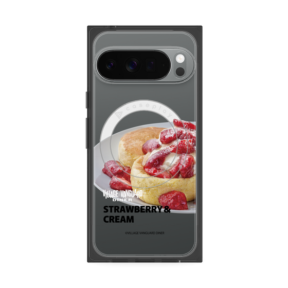 プレミアムスクエアケース with Pixelsnap［ ヴィレッジヴァンガードダイナー - ストロベリー＆クリームパンケーキ ］