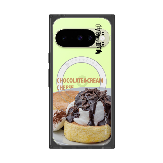 プレミアムスクエアケース with Pixelsnap［ ヴィレッジヴァンガードダイナー - チョコレート&クリームチーズパンケーキ ］