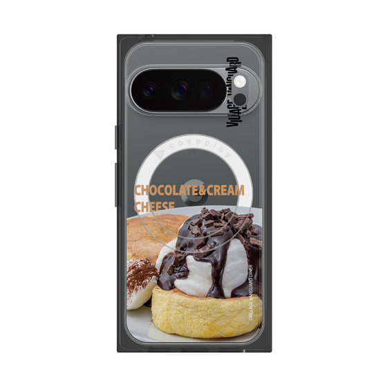 プレミアムスクエアケース with Pixelsnap［ ヴィレッジヴァンガードダイナー - チョコレート&クリームチーズパンケーキ ］