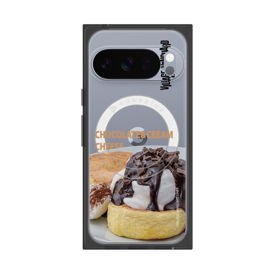 プレミアムスクエアケース with Pixelsnap［ ヴィレッジヴァンガードダイナー - チョコレート&クリームチーズパンケーキ ］