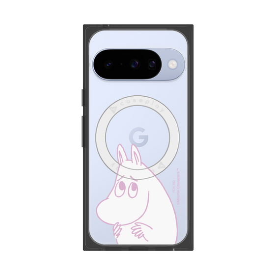 プレミアムスクエアケース with Pixelsnap［ MOOMIN - Fearful face ］