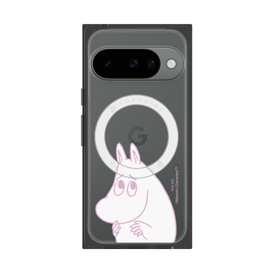 プレミアムスクエアケース with Pixelsnap［ MOOMIN - Fearful face ］