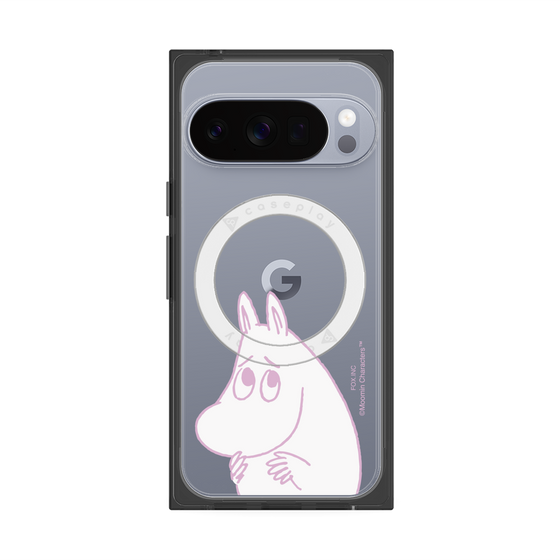 プレミアムスクエアケース with Pixelsnap［ MOOMIN - Fearful face ］