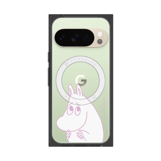 プレミアムスクエアケース with Pixelsnap［ MOOMIN - Fearful face ］