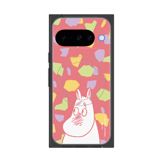 プレミアムスクエアケース with Pixelsnap［ MOOMIN - Blushing face - color ］
