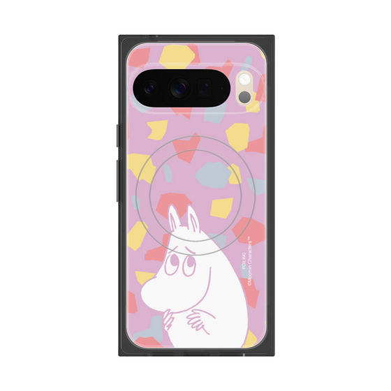 プレミアムスクエアケース with Pixelsnap［ MOOMIN - Fearful face - color ］
