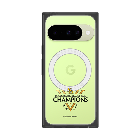 プレミアムスクエアケース with Pixelsnap［ 福岡ソフトバンクホークス - PERSOL PACIFIC LEAGUE 2025 CHAMOIONS ロゴ - クリア ］