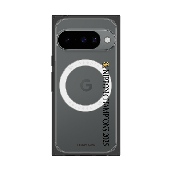 プレミアムスクエアケース with Pixelsnap［ 福岡ソフトバンクホークス - NIPPON CHAMPIONS 2025 ロゴ - 縦ロゴ ］