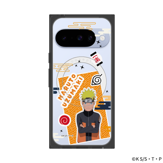 プレミアムスクエアケース with Pixelsnap［ NARUTO-ナルト- 疾風伝 - ステッカー - うずまきナルト ］