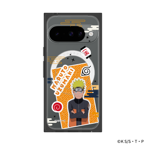 プレミアムスクエアケース with Pixelsnap［ NARUTO -ナルト- 疾風伝 - ステッカー - うずまきナルト ］