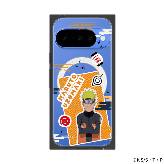 プレミアムスクエアケース with Pixelsnap［ NARUTO -ナルト- 疾風伝 - ステッカー - うずまきナルト ］