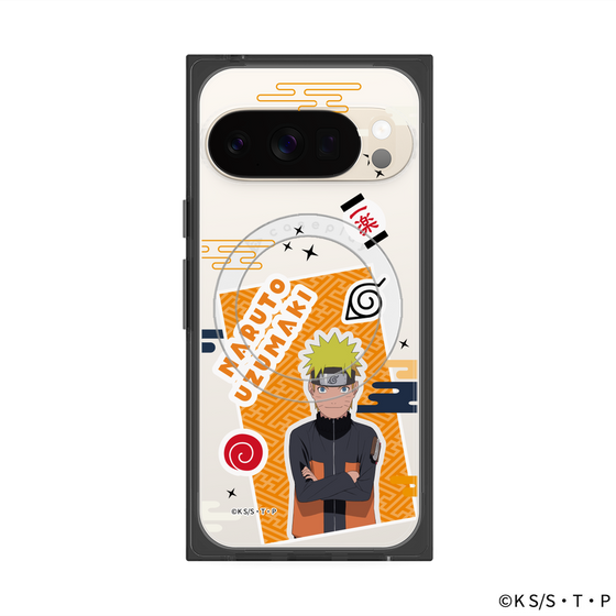 プレミアムスクエアケース with Pixelsnap［ NARUTO-ナルト- 疾風伝 - ステッカー - うずまきナルト ］