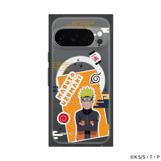 プレミアムスクエアケース with Pixelsnap［ NARUTO -ナルト- 疾風伝 - ステッカー - うずまきナルト ］