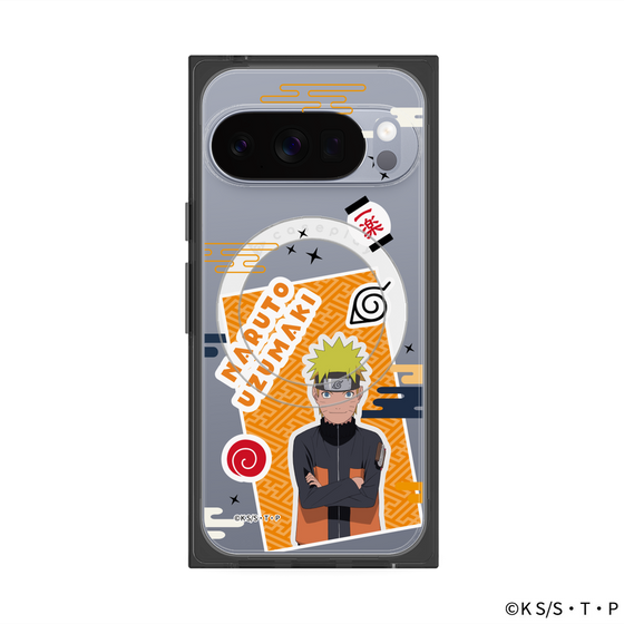 プレミアムスクエアケース with Pixelsnap［ NARUTO -ナルト- 疾風伝 - ステッカー - うずまきナルト ］